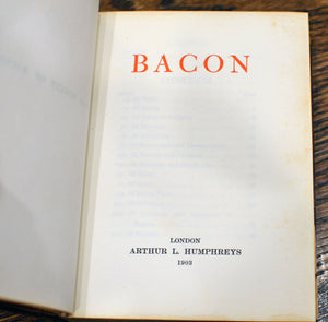 [Fine Binding | Ellen G. Woolrich] Bacon's Essays