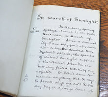 Load image into Gallery viewer, [Calligraphic mss] Dibdin, Edward Rimbault. In Search of Sunlight.
